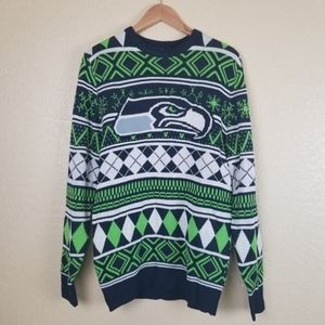 Seattle Seahawks Knit Sweater Men's Size Med, Never worn